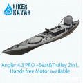 Rotomolded Boat Single Seat Kayak with Comfortable Seat (including trolley) , Motor Available